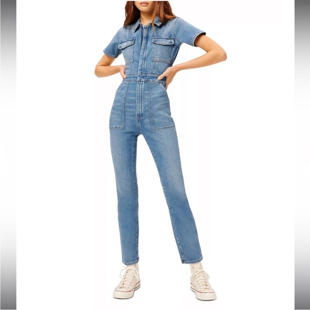 Good American Fit For Success denim jumpsuit